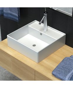 Ceramica di lusso bacino con foro di scarico 41x41 centimetri