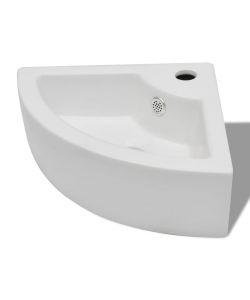 Lavandino con Troppopieno 45x32x12,5 cm Bianco