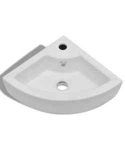 Lavandino con Troppopieno 45x32x12,5 cm Bianco