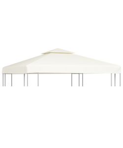 Telo di Ricambio per Gazebo 310g/mq Bianco Crema 3x3m