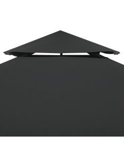 Telo di Ricambio per Gazebo 310g/mq Grigio Scuro 3x3m