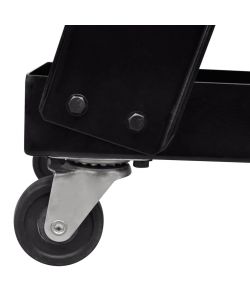 Carrello di Saldatura Nero con 3 Ripiani per Officine