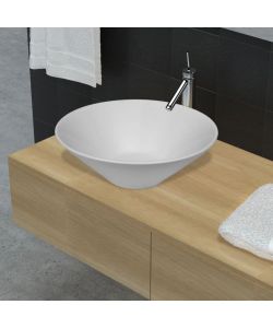 Lavello da Bagno in Ceramica Porcellana Bacino Bianco