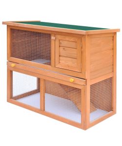 Conigliera all'Aperto Gabbia Piccoli Animali 1 Porta Legno
