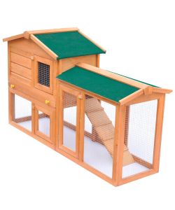 Conigliera all'Aperto Gabbia Animali Piccoli Casetta in Legno