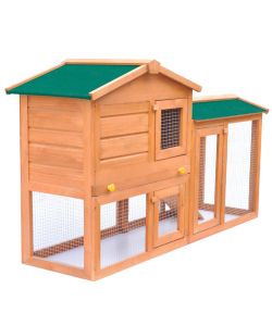 Conigliera all'Aperto Gabbia Animali Piccoli Casetta in Legno