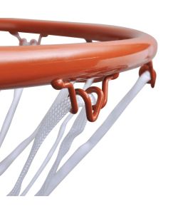 Set Canestro da Basket con Rete Arancione 45 cm