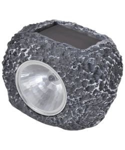 Faretto Solare Esterno con LED Forma Pietra 12 pz