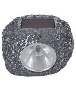 Faretto Solare Esterno con LED Forma Pietra 12 pz