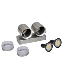 Lampada a Muro a LED in Acciaio Inox con Testa in Gi a Cono