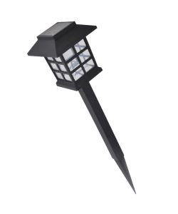 Luce esterna Lampada solare a LED 12 pz con spuntone 8,6 x 8,6 x 38 cm