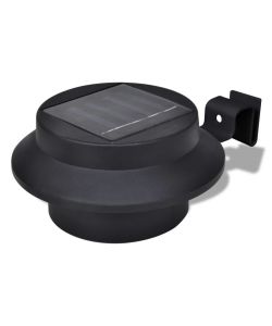 Lampade Solari 6 pz Luci per Recinzioni Nere