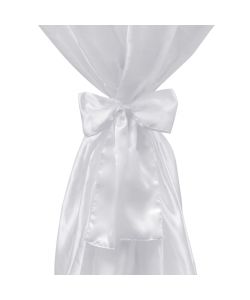 Copritavolo Bianco 70 cm con Fettuccia 2 pezzi