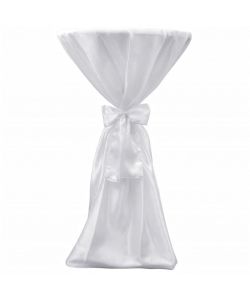 Copritavolo Bianco 80 cm con Fettuccia 2 pezzi