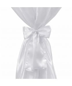 Copritavolo Bianco 80 cm con Fettuccia 2 pezzi