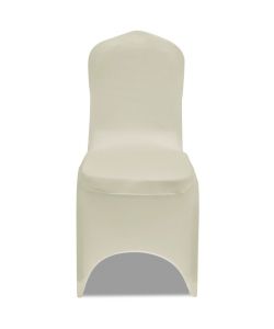 Coprisedia in Tessuto Elasticizzato Crema 6 pz
