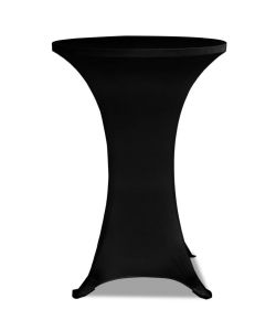 Copritavolo 60 cm Nero Tessuto elasticizzato 2 pezzi