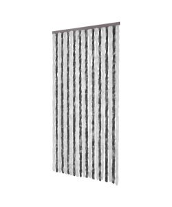 Zanzariera Grigio e Bianco 100x220 cm Ciniglia