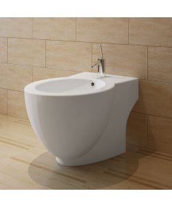 Set Toilette e Bid in Ceramica Bianca