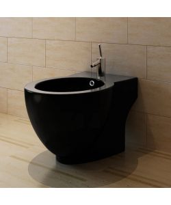 Set Toilette e Bid in Ceramica Nero