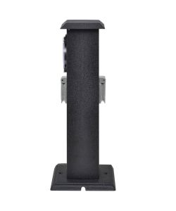 Presa Elettrica da Giardino a Pilastro Nero con Timer