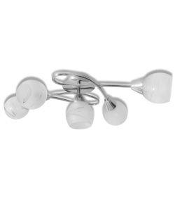 Lampada da Soffitto con Paralume in Vetro per 5 Lampadine E14
