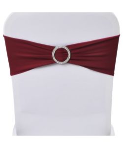 Fascia Elasticizzata Bord Decorativa Sedia con Fibbia Diamante 25 pz