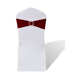 Fascia Elasticizzata Bord Decorativa Sedia con Fibbia Diamante 25 pz