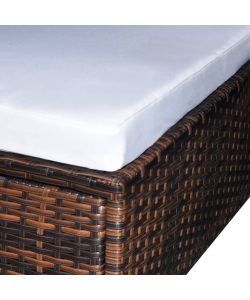 Set Divani da Giardino 6 pz con Cuscini in Polyrattan Marrone 41272