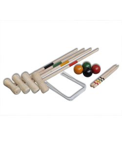 Set Gioco Croquet di legno per 4 giocatori