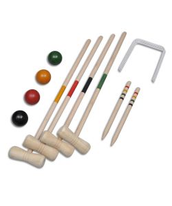 Set Gioco Croquet di legno per 4 giocatori