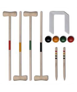 Set Gioco Croquet di legno per 4 giocatori