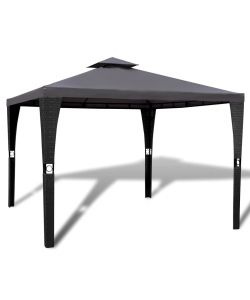 Gazebo con Tetto 3x3 m Grigio Scuro