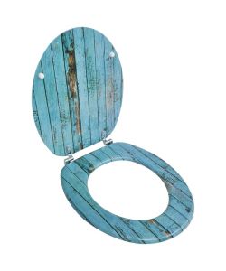 Coperchio da Toilette in MDF con Modello Legno Invecchiato