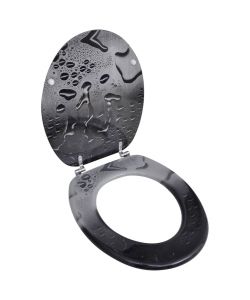 Coperchio da Toilette in MDF con Modello Gocce d'Acqua
