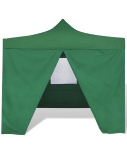 Tenda Pieghevole Verde 3x3 m con 4 Pareti