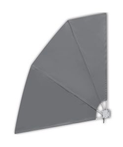 Tenda Laterale per Balcone Pieghevole Grigio 210x210 cm