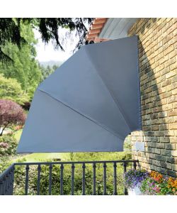 Tenda Laterale per Balcone Pieghevole Grigio 210x210 cm