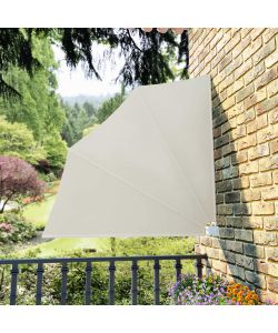 Tenda Laterale per Balcone Pieghevole Crema 140x140 cm