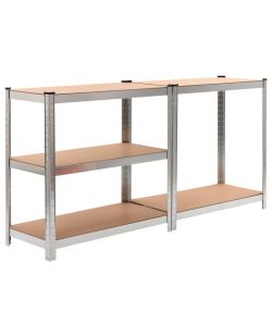 Scaffali di Stoccaggio Robusti Set 2 pz