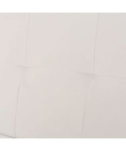 vidaXL Divano Letto Regolabile Similpelle Bianco Crema con 2 Cuscini