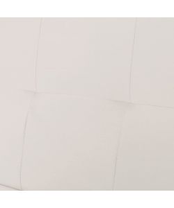 vidaXL Divano Letto Regolabile Similpelle Bianco Crema con 2 Cuscini