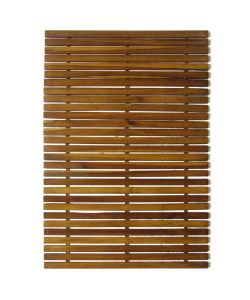 Set 2 pz Stuoia per bagno in acacia 80x50 cm