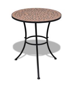 Set da Bistrot 3 pz in Piastrelle di Ceramica Terracotta