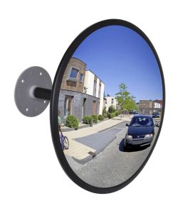 Specchio per Traffico Convesso in Acrilico Nero 30 cm Interno