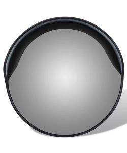 Specchio Traffico Convesso Nero Plastica PC per Esterni 30 cm