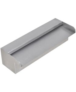 Fontana a Cascata per Giardino Rettangolare Acciaio Inox 30 cm