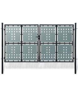 Cancello per Recinzione Singolo Nero 300 x 250 cm