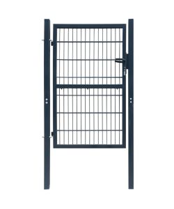Cancello da Giardino 2D (Singolo) Grigio Antracite 106 x 210 cm