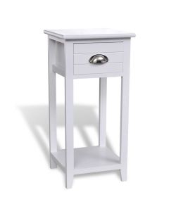 vidaXL Comodino Bianco con 1 Cassetto - Design Elegante e Semplice